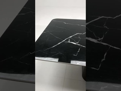 Tabla de comedor de estilo italiano Base de acero Sinterizado de piedra mármol Top Muebles para el hogar Mesa de comedor