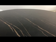 Luxury Design Mesa de comedor de piedra sinterizada redonda de mármol de la mesa superior de la villa gran conjunto de mesa de comedor