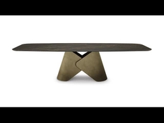 Estilo sudamericano Moderno Rectángulo Simple Personalidad Mesa de base de metal Mesa de comedor de mármol